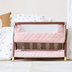 Tutti Bambini Walnut Blush Toy Crib CoZee Luxe Mini Me