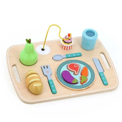 Vilac Wooden Meal Tray Busy Board Activity Toy
