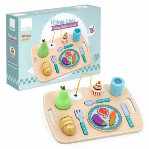 Vilac Wooden Meal Tray Busy Board Activity Toy