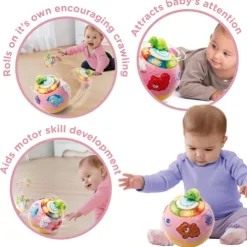 VTech Baby Crawl & Learn Bright Lights Ball Pink