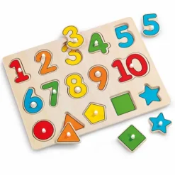 Woodlets Lift and Look Numbers 15 Piece Peg Puzzle