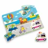 Woodlets Lift and Look Vehicles 7 Piece Peg Puzzle (Styles Vary)