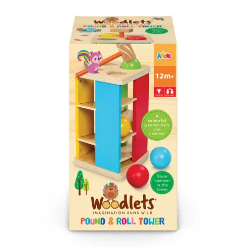 Woodlets Pound and Roll Tower Activity Toy