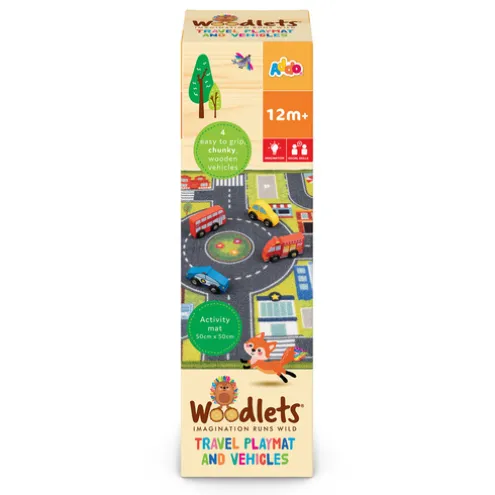 Woodlets Travel Playmat and Vehicles