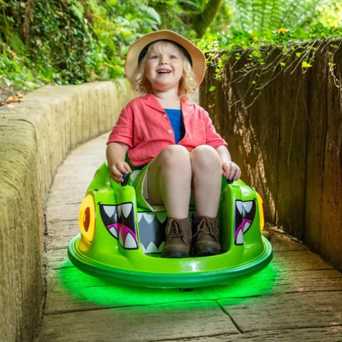 Xootz Dinosaur Bumper Car Electric Ride On Green