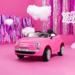 Xootz Fiat 500 Car Electric 6V Ride On Pink
