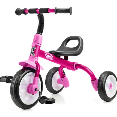 Xootz 10 Inch Switch Rider 5in1 Foldable Trike Pink