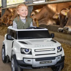 Xootz Land Rover Defender Car Electric Ride On White