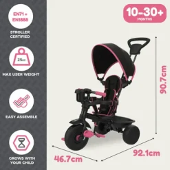 TP Zoomee 4-in-1 Deluxe Trike Pink